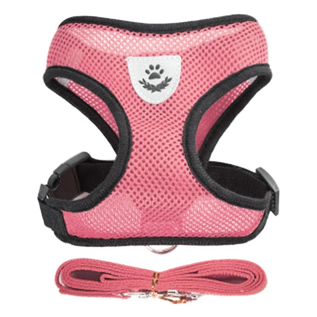 Cat Harness Vest Walking Lead Leash For Puppy Dogs Collar Polyester